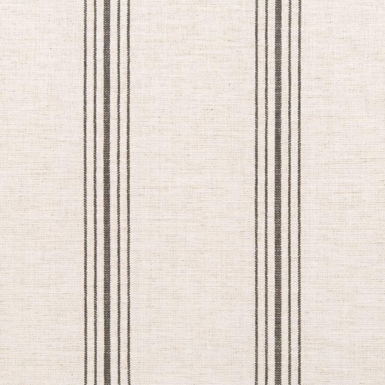 Grey Stain Resistant Performance Pet Friendly Stripe Linen Look Woven Pattern Upholstery Fabric by The Yard - SKU: Johnny Slate